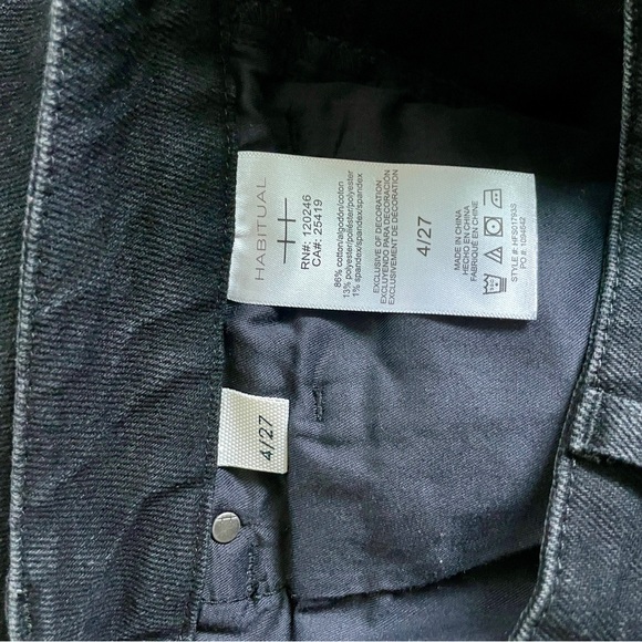 Habitual Black Midi Skirt Size 4/27 - Picture 8 of 8